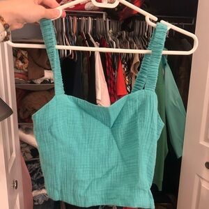 Z Supply Cambria Gauze Top in Cabana Green